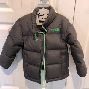 Boys north face puffer jacket dark gray size 3T